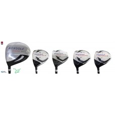 AGXGOLF MEN'S MAGNUM DRIVER + 3, 5, 7 & 9 FAIRWAY WOODS SET GRAPHITE SHAFTS